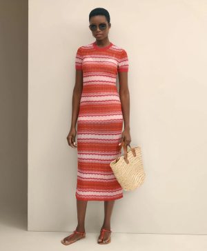 Ombre Stripe Sweater Dress