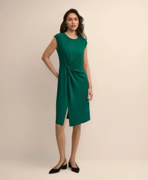 Knot-Waist Sheath Dress