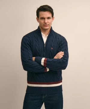 Supima ® Cotton Quarter-Zip Tennis Sweater