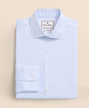 Brooks Brothers X Thomas Mason ® Cotton Pinpoint Oxford English Collar Dress Shirt