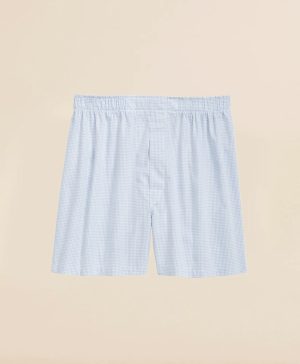 Cotton Broadcloth Double Checked Boxers