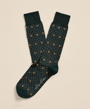 Cotton-Blend Squirrel Socks