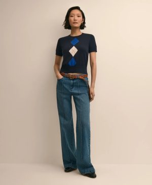 Cotton Pintuck Jeans