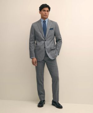 Slim Fit 1818 Windowpane Suit In Wool