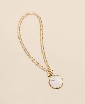 Mother-Of-Pearl Pendant Necklace