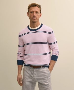 Supima ® Cotton Pique Crewneck Sweater