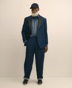 Brooks Brothers X Engineered Garments Cotton Denim Oversized Dinner Jacket