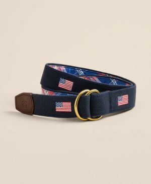 Cotton Flag Embroidered Belt