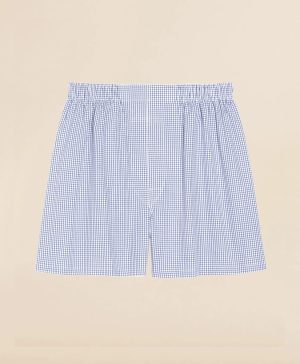 Cotton Broadcloth Small Check Boxers