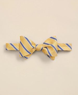 Silk Oxford-Weave BB#2 Rep Stripe Bow Tie