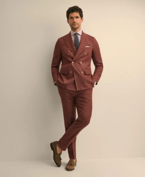 Slim Fit Linen Suit Pants
