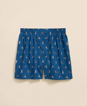Cotton Broadcloth Holiday Dog Boxers