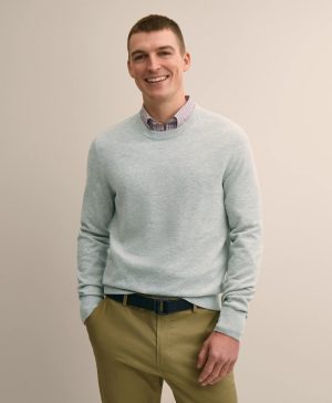 Supima ® Cotton Pique Crewneck Sweater