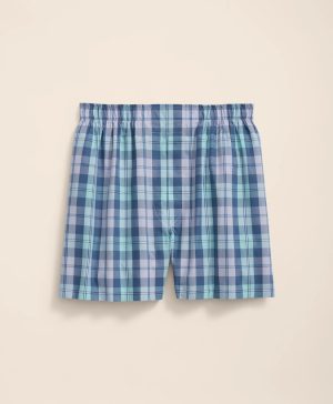 Cotton Broadcloth Bold Plaid Boxers