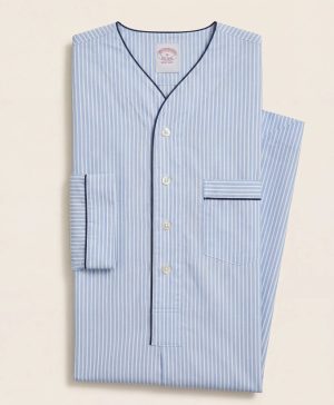 Cotton Broadcloth Striped Nightshirt