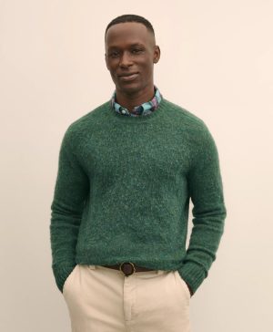 Brushed Wool Crewneck Sweater