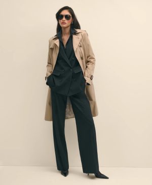 The Essentials Wide-Leg Trousers in Wool Blend