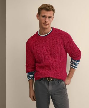 Supima ® Cotton Mouliné Fisherman Sweater
