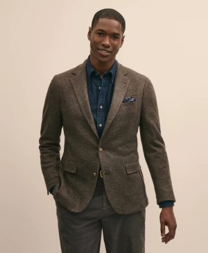 Classic Fit Wool Jacquard Knit Sport Coat