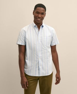 Friday Shirt, Short-Sleeve Oxford Stripe