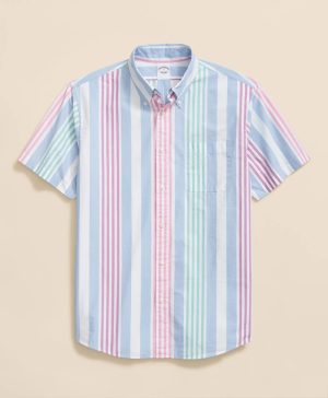 Friday Shirt, Short-Sleeve Poplin Awning Stripe