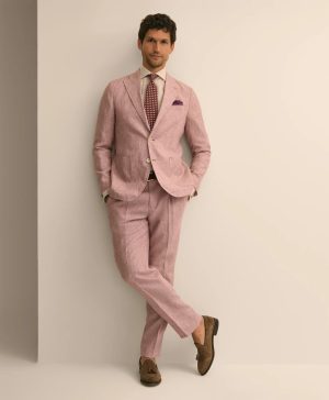 Slim Fit Linen Suit Pants