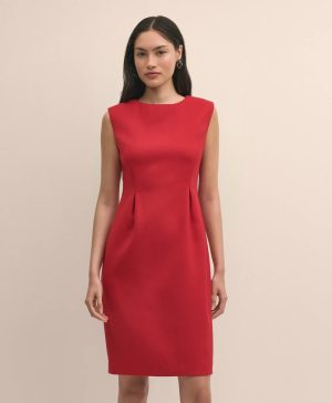 Wool Blend Tulip Sheath Dress