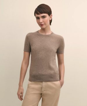 Cashmere Short-Sleeve Shell