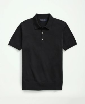 Supima ® Cotton Short-Sleeve Polo Sweater