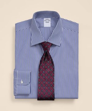 Pure Supima ® Cotton Ainsley Collar, Striped Dress Shirt