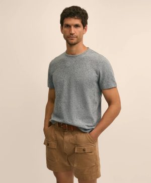 Cotton-Linen Pique T-Shirt