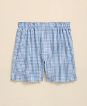 Cotton Broadcloth Mini Check Boxers