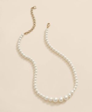 Faux-Pearl Gold-Plated Necklace