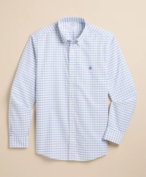 Stretch Cotton Non-Iron Oxford Polo Button Down Sport Shirt