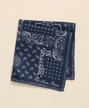 Silk Bandana Print Pocket Square
