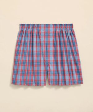 Cotton Broadcloth Check Boxers