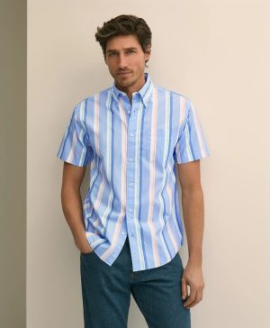 Friday Shirt, Short-Sleeve Poplin Stripe