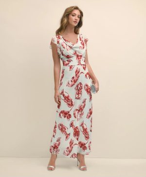Chiffon Lobster Maxi Dress