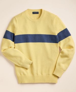 Supima ® Cotton Chest-Stripe Sweater