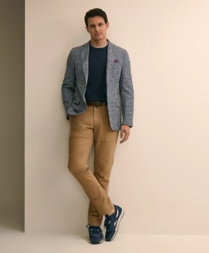 Classic Fit Cotton-Linen-Wool Hopsack Sport Coat