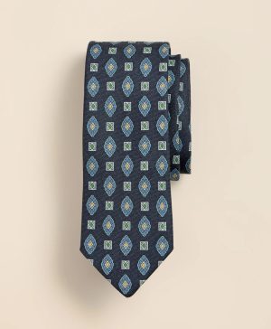 Linen-Silk Foulard Tie