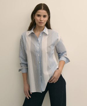 Oversized Cotton Pinstripe Shirt
