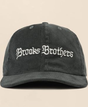 Brooks Brothers x Brain Dead Cotton, Corduroy & Leather Emblem Baseball Hat