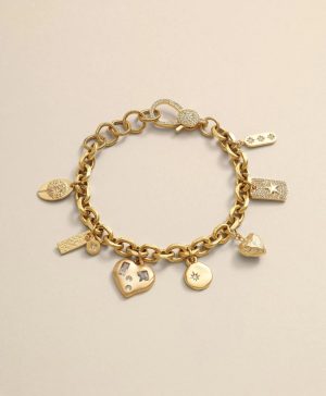 Loni Paul Charm Bracelet in 14K Plated Gold