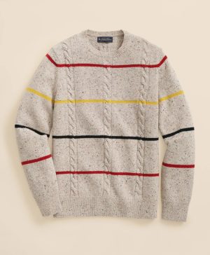 Merino Wool Donegal Stripe Sweater