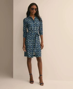 Jersey Belted Shirtdress