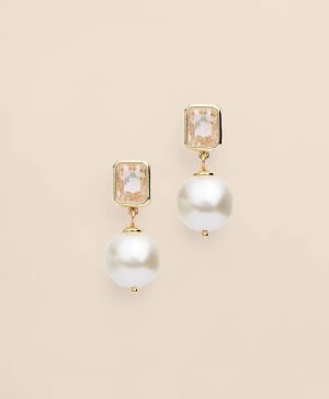 Faux Pearl Drop Earrings