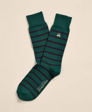 Cotton-Blend Mariner Stripe Socks