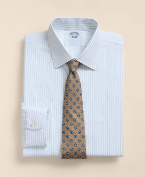 Stretch Supima ® Cotton Non-Iron Royal Oxford Ainsley Collar, Stripe Dress Shirt