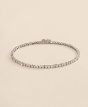 3 CT. Lab-Grown Diamond 14k White Gold Tennis Bracelet